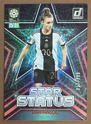 Lina Magull 2023 Donruss FIFA Womens World Cup STAR STATUS RED #11 /299 GERMANY - Image 1 of 2