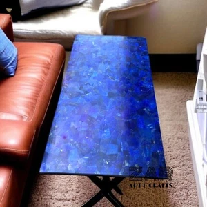 Handcrafted Lapis Lazuli Table Top – Healing Crystal Stone Table for Home Décor - Picture 1 of 7