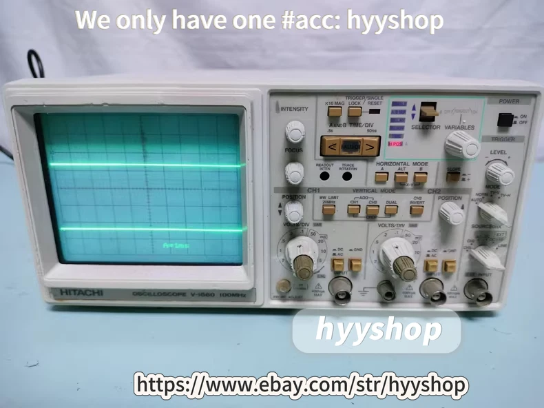 Hitachi V-1560 oscilloscope sends two probes /hyy/ - Image 1 of 4