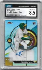 2023 Topps Finest Autographs #ES Esteury Ruiz Auto RC (Athletics) CGC 8.5/10 - Picture 1 of 2