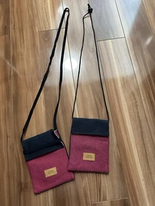Juego de 2 bolsos bandolera de lona Plus hechos en Egipto cambio monedero con cremallera 2 - Imagen 1 de 8
