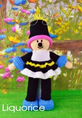 New Knitting Pattern Liquorice Dolly Knitting By Post A5 Leaflet Soft Toys - Image 1 of 4