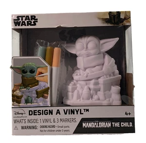 Disney Star Wars Design A Vinyl Mandalorian The Child Vinyl w/ 3 Markers, NIB - Picture 1 of 6