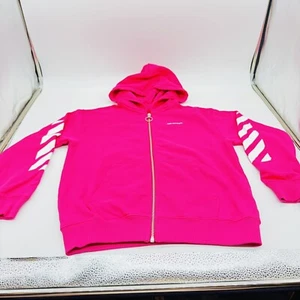 Off-White Kids Size 10 Small Snag Hoodie Sweatshirt Jacket Arrows Bright Pink - Picture 1 of 24