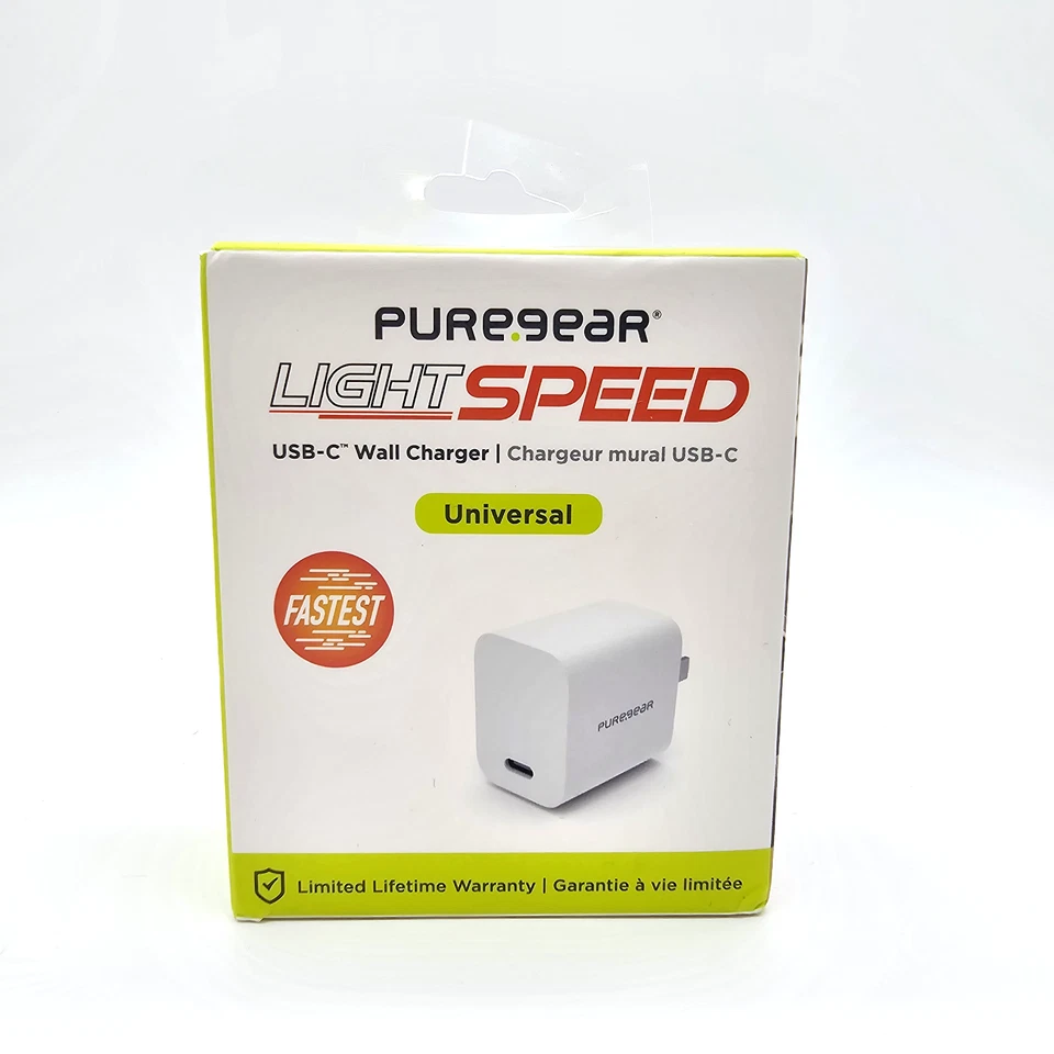Pure Gear Light Speed 20W USB-C Universal Fast Wall Charger White - Image 1 of 1