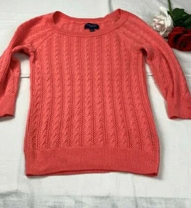 American Eagle Women's Pink Sweater Juniors Size L - Picture 1 of 8