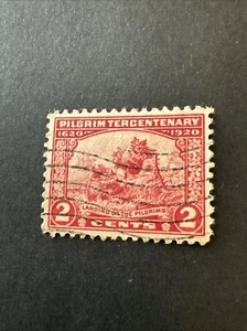US Postage Stamp. 1920 Commemorative. #549 Landing Of The Pilgrims. Used - Picture 1 of 2