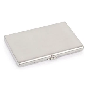 Ultradünnes Edelstahl Zigarettenetui Etui für 100er Zigaretten Metall Box - Bild 1 von 8