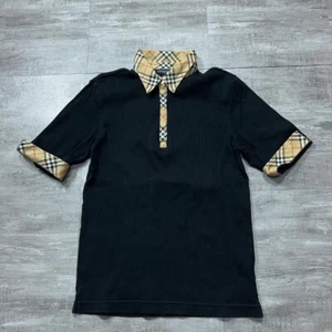 Burberry GOLF Polo shirt US S Nova Check Authentic Women's - Picture 1 of 10