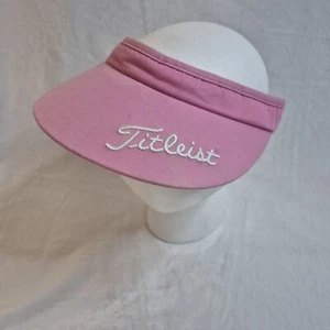 Titleist Golf Visor Womens Baby Pink Adjustable Strap Back Cute White Embroidery - Picture 1 of 6