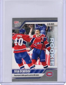 2024-25 Topps Now NHL Sticker #159 IVAN DEMIDOV DEBUT ROOKIE RC - Picture 1 of 2