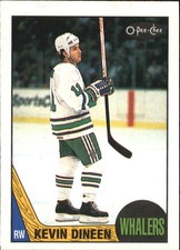 1987-88 O-Pee-Chee Whalers Hockey Card #124 Kevin Dineen
