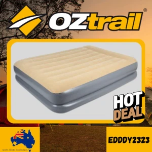 OZTRAIL QUEEN VELOUR DOUBLE HEIGHT AIR MATTRESS BED - Picture 1 of 3