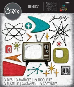 Sizzix Thinlits Die Set 31/Pkg by Tim Holtz Vault Atomic Retro - Picture 1 of 6