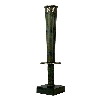 Antorcha Juegos Olímpicos Escultura Arte Metal Bronce Real Hecha a Mano en Grecia Verde Foto 1 de 4