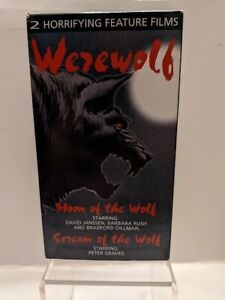 Werewolf Horror VHS Double Feature Moon and Scream of the Wolf Peter Graves 1994