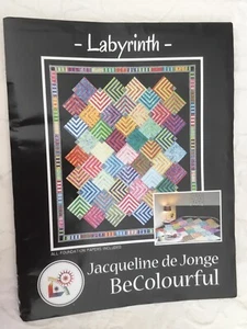 Be Colourful LABYRINTH Foundation Quilt Pattern Jacqueline De Jonge Design NIP - Picture 1 of 2