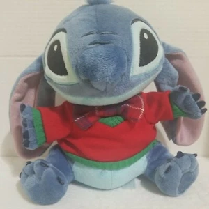Disney Store Stitch Karo Fliege rot Pullover Stofftier Plüschtier Urlaub - Bild 1 von 9