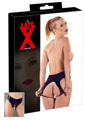 Latex Slip S-L schwarz Schritt ouvert String Rubber Gummi Bondage "Berit" L62" - Bild 1 von 4