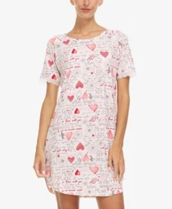 NWT Flora by Flora Nikrooz Women's Caroline Printed Sleep Shirt Valentines Day - Picture 1 of 11