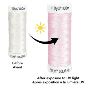 Gutermann Solar 40 UV Colour Changing Machine Embroidery Thread 100m Pink COL5 - Picture 1 of 3
