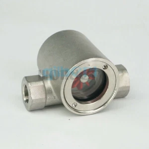 3/8" BSP Female 304 Stainless Steel Window Sight Flow Indicator With Impeller - Picture 1 of 6