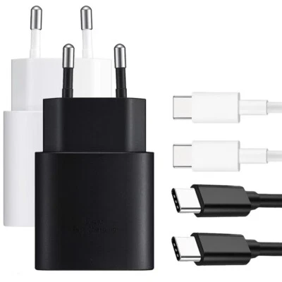 Für Samsung 25W Schnellladegerät Stecker USB-C Kabel Für Galaxy S20 S21 S22 + - Bild 1 von 4