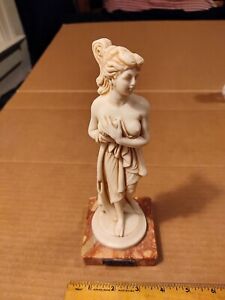 Vintage Roma Roman Classic Draped Nude Female Goddess Mythological Figure Statue