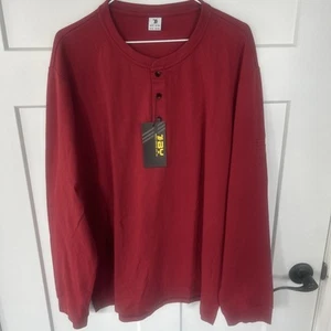 NWT TBY Travels Together With You Red Long Sleeve 3 Button Golf Polo Men's 2XL - Picture 1 of 7