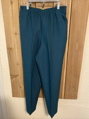 Pantalones de vestir DonnKenny verde cintura elástica talla 16S nuevos sin etiquetas Foto 1 de 2