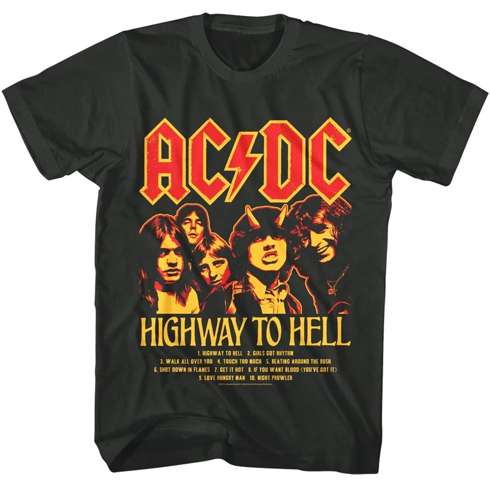 ACDC Highway to Hell Track List Men's T Shirt - Image 1 of 1