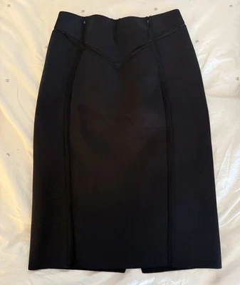 LA PERLA Italia Talla 2/4 Mujer’s Negra Lápiz FALDA Art Deco Bodycon Oficina Vamp Foto 1 de 4