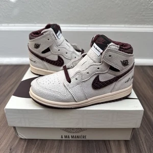 Jordan 1 A Ma Maniere TD  Sail / Burgundy Crush Toddler Size 10 C DO7098-100 - Picture 1 of 10