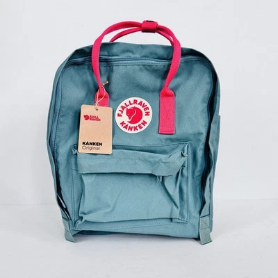 Zaino originale Fjallraven Kanken verde foresta/rosa pesca - Immagine 1 di 4