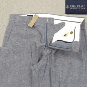 Pantalones J Crew Para Hombre 30x30 Ludlow Calce Ajustado Somelos Lino Algodón Pantalones Portugal - Imagen 1 de 16
