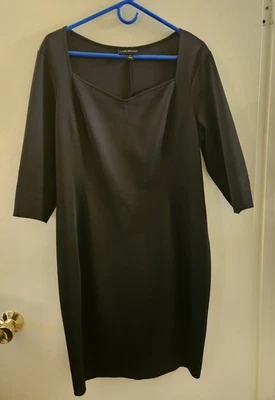 Lane Bryant Black Dress 3/4 Sleeve, Size 14/16 - Image 1 of 4