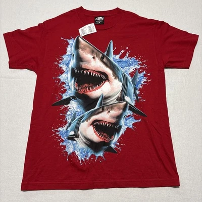 NWT Pure Dopamine Great White Shark Graphic Tee Colorful Size Medium NEW Jaws - Image 1 of 4