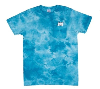 RipNDip Medium Blue Cat Pocket Tee Middle Finger Lord Nermal Cat Tee - Image 1 of 4