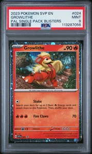 2023 POKEMON SVP EN-SV BLACK STAR PROMO #024 GROWLITHE PSA 9 MINT - Picture 1 of 2