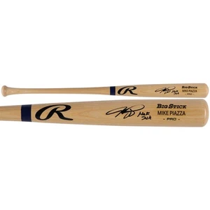 Mike Piazza New York Mets Signed Rawlings Game Model Bat with "HOF 16" Insc - Picture 1 of 3