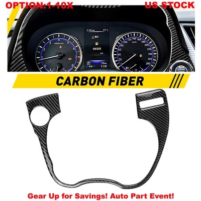 Cubierta de cuadro de tablero interior de fibra de carbono para Infiniti Q50 Q60 2014-2019 Foto 1 de 4