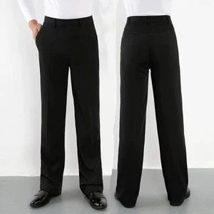 Pantalones de baile de salsa latina de salón para hombre niño tango modernos pantalones de competición de rumba - Imagen 1 de 6