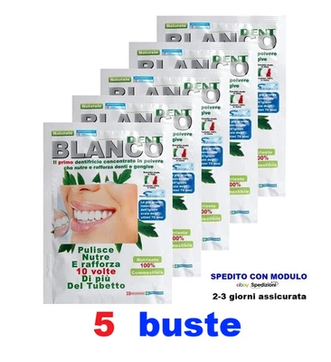 Blancodent 5 Ricariche Dentifricio in Polvere Spedizione Assicurata Offerta Top - Image 1 of 4