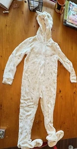 Justice Unicorn Hooded Fleece OnePiece 3D Detail+Removable Footies+Glitter Stars - Picture 1 of 4