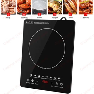 2200W Electric Induction Hob Portable Digital Touch Single Cooker Hot Plate - Foto 1 di 13