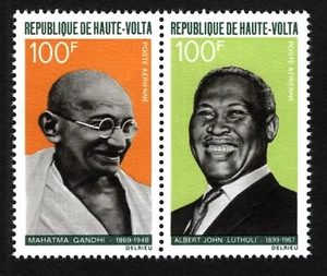 OPC 1968 Upper Volta Burkina Faso Gandhi/Luthuli Airmail Set Sc#C60-1 MNH 47769 - Picture 1 of 1