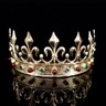 Men's Imperial Medieval Fleur De Lis Silver King Metal Crown 4.5cm Tall 57cm Cir