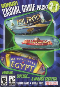 CASUAL GAME PACK 3 in 1 Puzzle PC Games - Brickshooter Egypt, Mahjongg, Atlantis - Picture 1 of 2