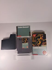 Lode Runner NES Box Manual Hang Tab 5-screw CIB Complete Rare Good Condition