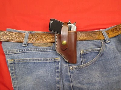 Leather Holster for BERETTA 21A BOBCAT .22 LR & 25 ACP  Right Hand Draw - Image 1 of 4
